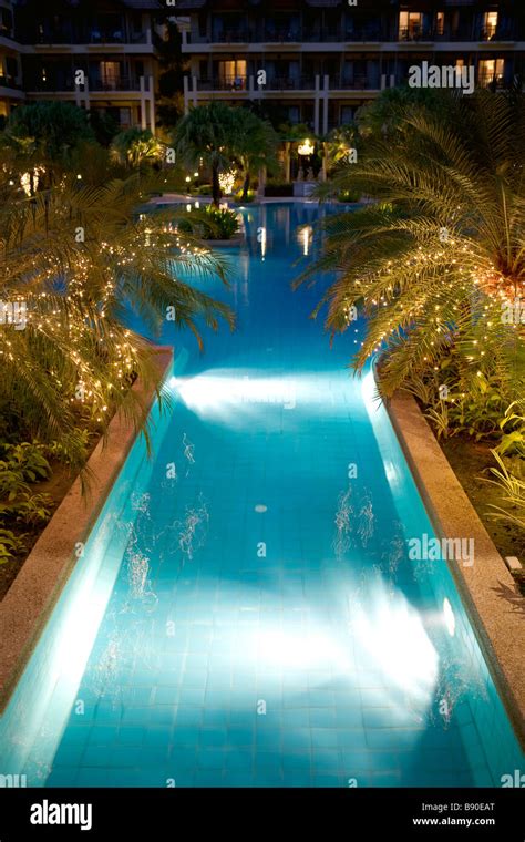 A swimming-pool in a hotel Thailand Stock Photo - Alamy