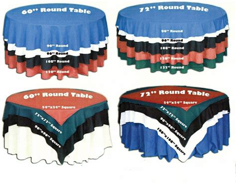 Image result for banquet round table sizes | Wedding table linens, Party table cloth, Wedding ...