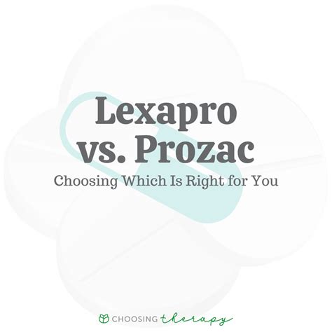 Prozac vs. Lexapro: What to Consider