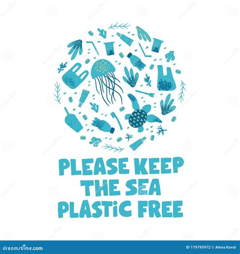 Stop Plastic Pollution Campaign. Zero Waste and Plastic Free Slogan ...