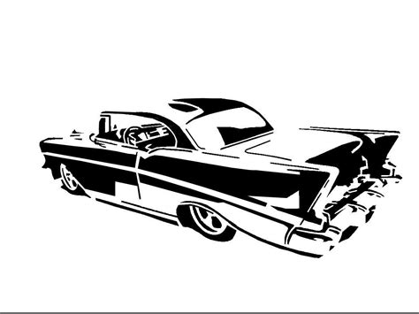 57 Chevy Clip Art Silhouettes