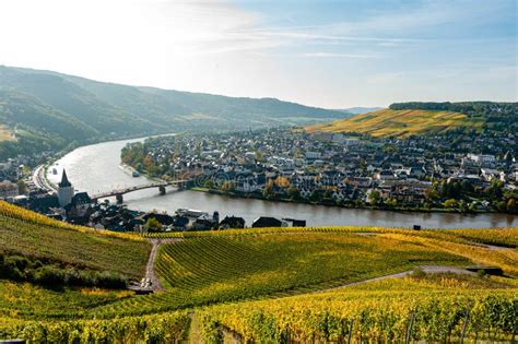 Panorama of the River Moselle, Germany, from the Hills Above Bernkastel-Kues Stock Image - Image ...