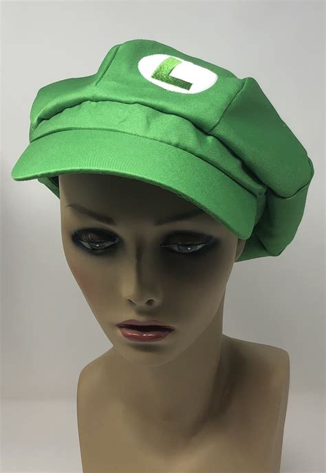 Luigi Hat Costume Cosplay Green Super Mario Halloween… - Gem