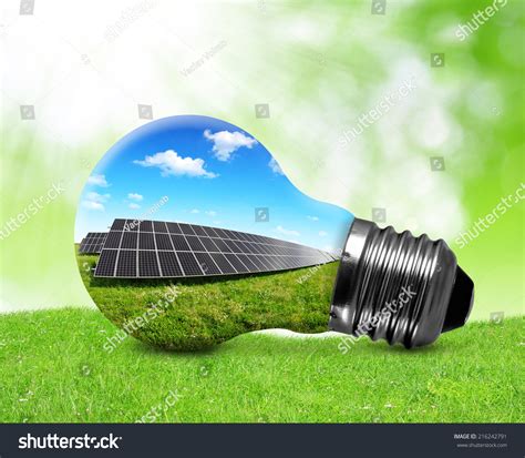 Solar Panels Light Bulb Green Energy Stock Photo 216242791 | Shutterstock