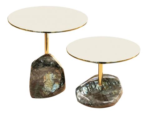 Labradorite Side Tables by Studio Superego - a Pair on DECASO.com ...