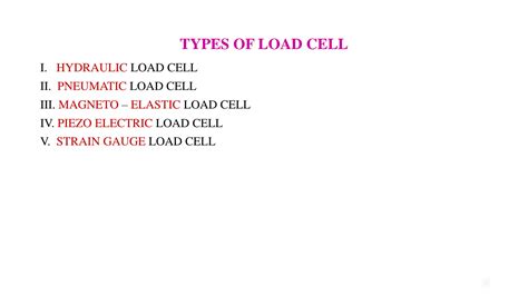 SOLUTION: Load cell types of load cell hydraulic load cell pneumatic ...