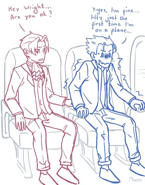 In airplane|Phoenix Wright and Miles Edgeworth by Miuronx on DeviantArt