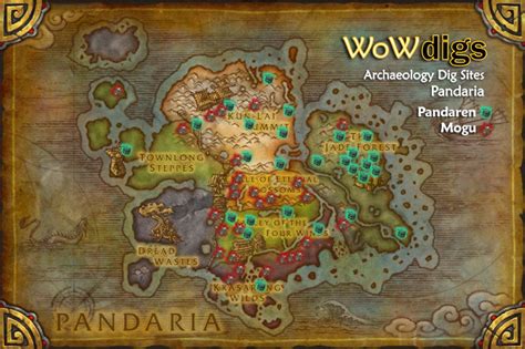 WoWdigs - World of Warcraft Archaeology Locations - Pandaria