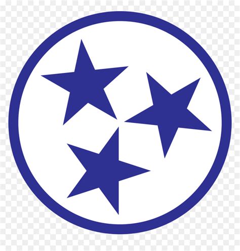 White Tri-star Blue Ring - Tennessee Tri Star, HD Png Download - vhv