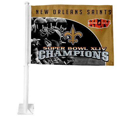 NFL New Orleans Saints Super Bowl XLIV Champions Car Flag — QVC.com