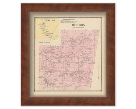 Town of HEBRON New York 1866 Map | Etsy