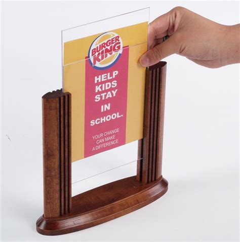 Wood Menu Holders | Tabletop Restaurant & Bar Signage