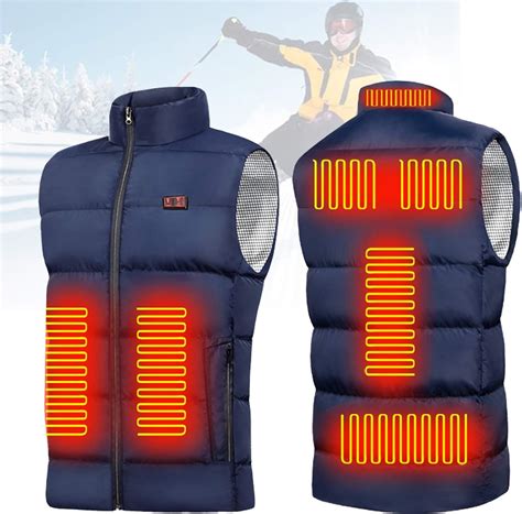 Heating Vest Men, Warming Heated Vest Zone 9 Fever Graphene Heating 3 ...