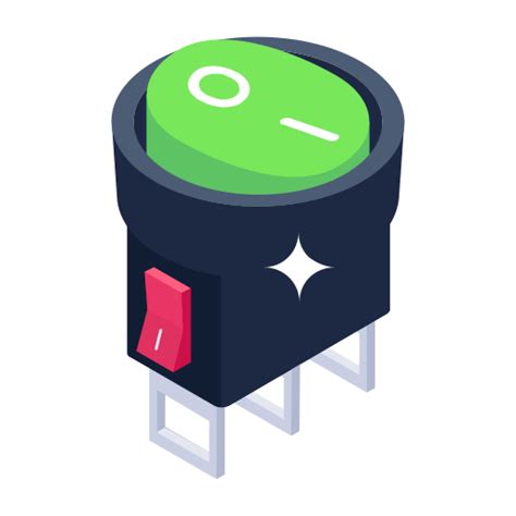 Push button Generic Isometric icon