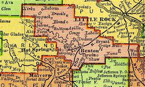 Saline County, Arkansas 1895 Map