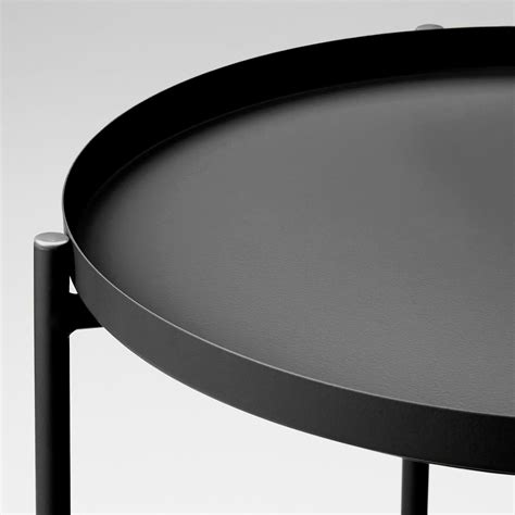 GLADOM tray table, black, 45x53 cm (171/2x205/8") - IKEA CA | Tray table, Ikea, Wood console table
