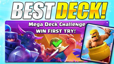 BARBARIAN LAUNCHER IS BACK!! Best Deck for Mega Deck Challenge in Clash ...