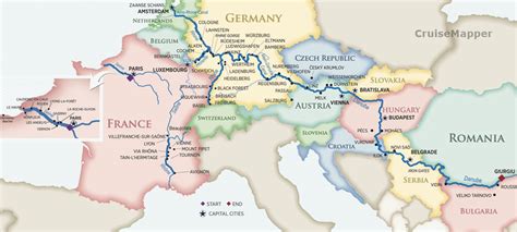 Danube River Cruise Map