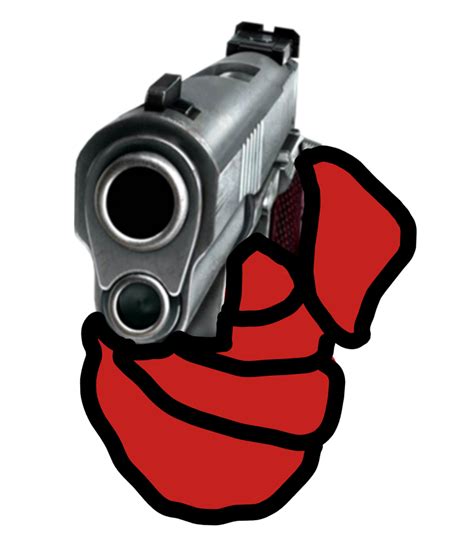 Red Imposter'S Hand With Gun Meme Generator