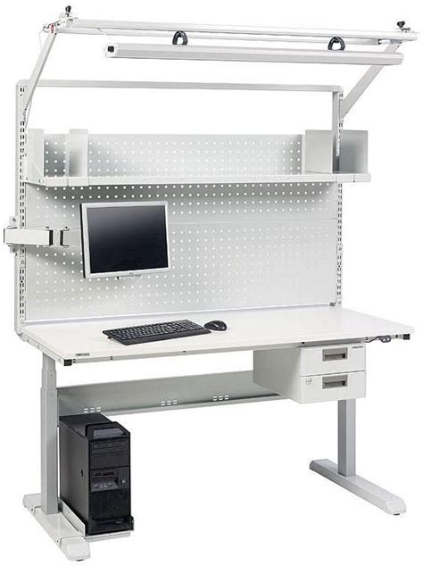 Light Motorised Workbenches - assembly, ergonomic, ESD, light motorised, lighting, monitor arms ...