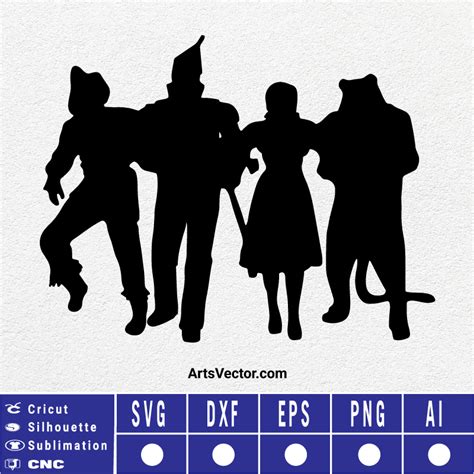 Wizard of oz SVG EPS DXF PNG AI Instant Download - Arts Vector