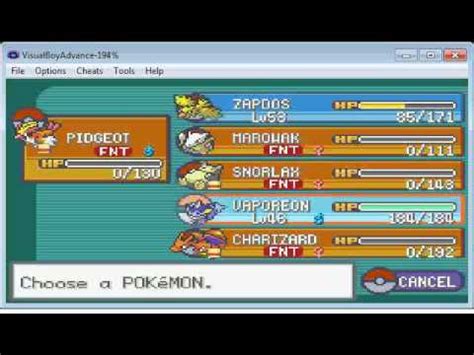 Pokemon fire red best team for elite four - scsos