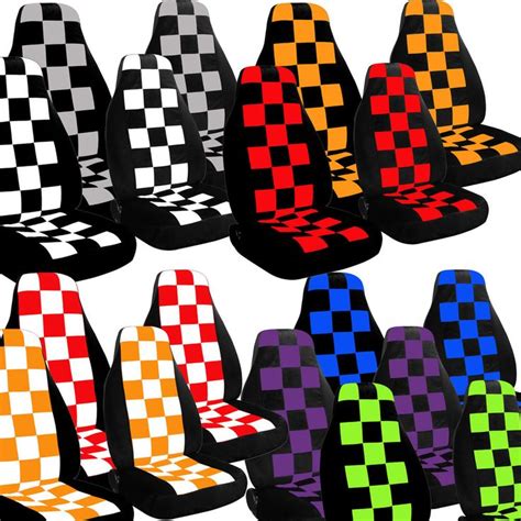 2002 to 2006 Mini Cooper Checkered Seat Covers Airbag Friendly Choose Your Color #Qualitycovers ...