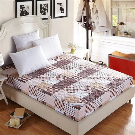 Free Shipping High Quality Colored Twin/Full/Queen Size Brushed Quilted Mattress Cover, Bed ...