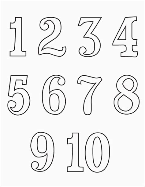 Printable Coloring High Numbers Pages