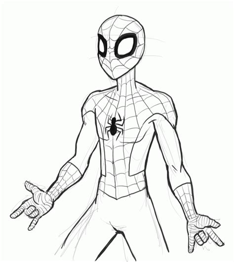 spider man drawing easy - Clip Art Library