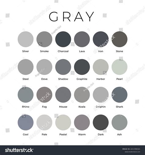 406 Names Grey Colour Shades Images, Stock Photos & Vectors | Shutterstock