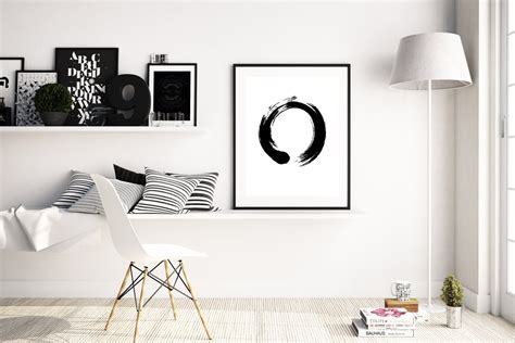 Japanese Art Zen Circle Zen Enso Art Enso Symbol Modern