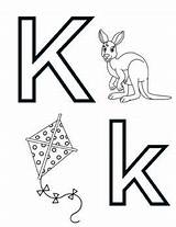 Letter K Alphabet Coloring Page Sheet  Pages sketch template