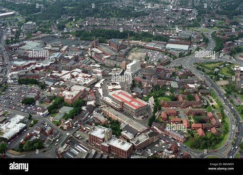 Aerial view of Kidderminster town centre and ring road Worcestershire England Uk Stock Photo - Alamy