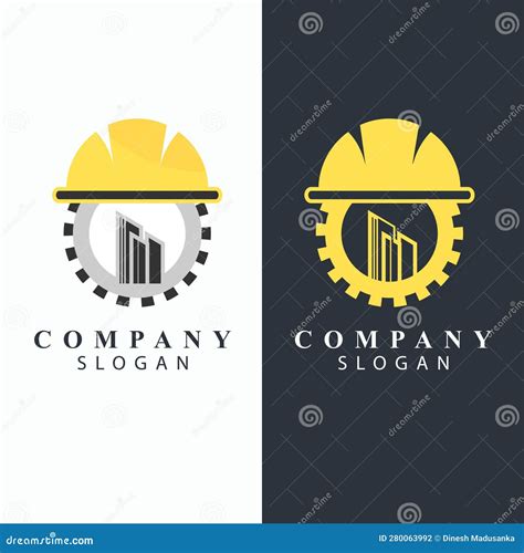 Civil Engineer Logo Design Template Stock Illustration - Illustration of orange, building: 280063992