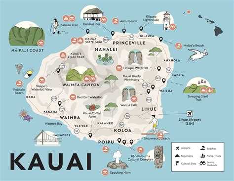 Hawaii Maps with Points of Interest, Airports and Major Attractions | Self-Guided Audio Tours