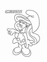 Smurfette coloring Pages sketch template