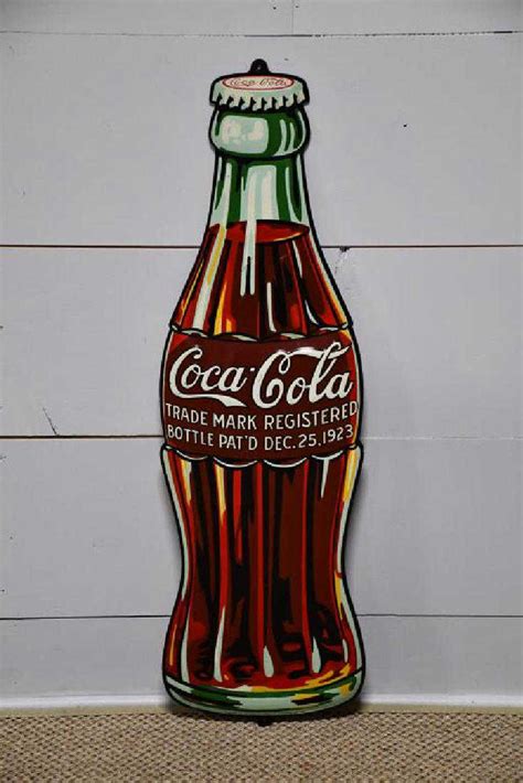 Metal Coca-Cola Bottle Sign 38 3/4" x 11 1/2"