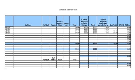 Payroll Planning Template | HQ Printable Documents