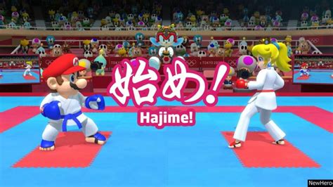 mario & sonic at the tokyo 2020 olympic games mario vs peach karate ...