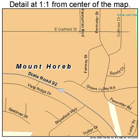 Mount Horeb Wisconsin Street Map 5554725