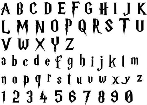 Harry Potter Alphabet Font Stencil This listing is for individual letters. Please select the ...