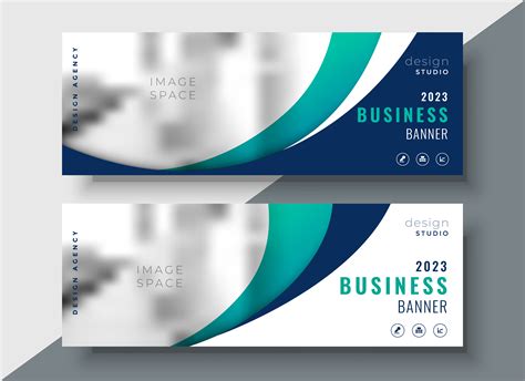 abstract wavy two business web banners design - Download Free Vector ...