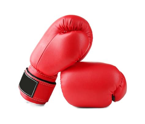 Premium Photo | Pair of red boxing gloves isolated on white