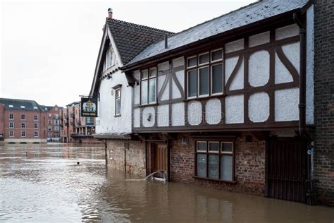 Flooding in York North Yorkshire on February 18, 2020 Editorial Stock ...