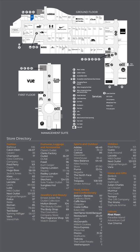 Outlet Map | Livingston Designer Outlet