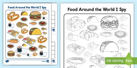 Food Around The World I Spy Activity (teacher made)