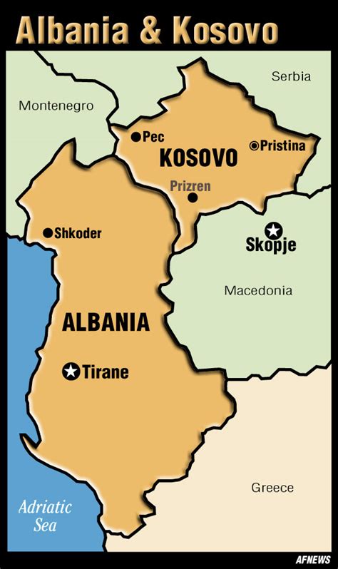 Map Of Albania And Kosovo - Florida Beach Map