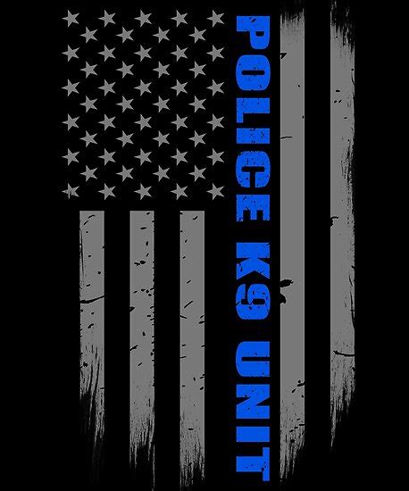 "Police K9 Unit Thin Blue Line Flag" Posters by bluelinegear | Redbubble