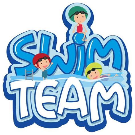 Font design for word swim team with three swimmers 614326 Vector Art at ...